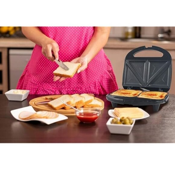 Elite Gourmet ESM2207 Maxi-Matic Sandwich Maker Non-Stick Plates LED Indicators - Picture 7 of 7